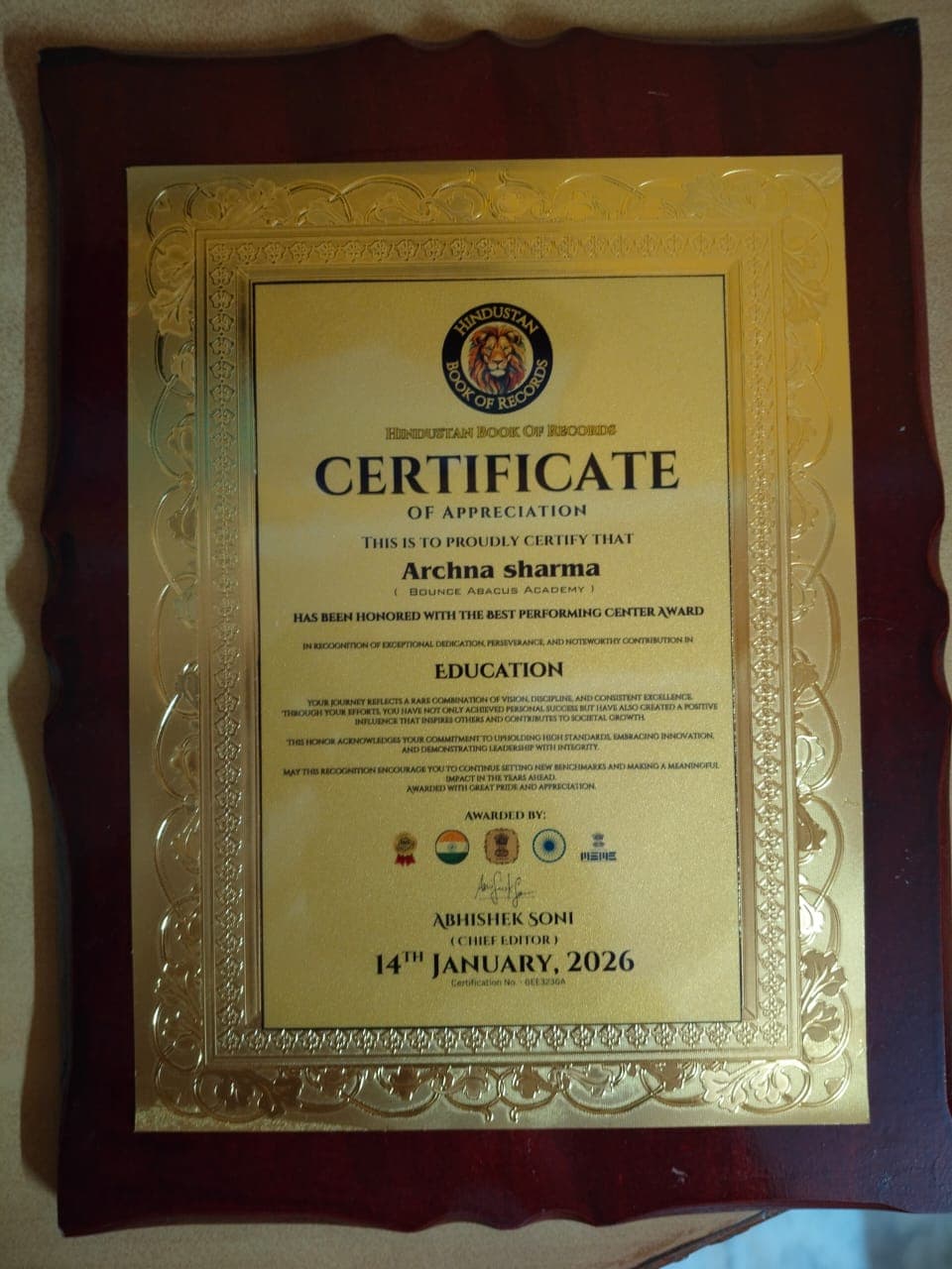 Best Performer Achievement